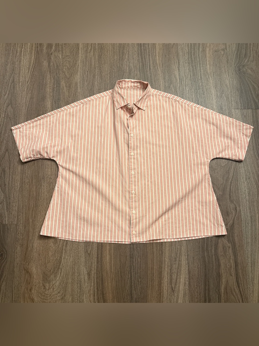 Casey Casey Pink and white Waga Soleil Shirt Striped cotton button-up shirt SM